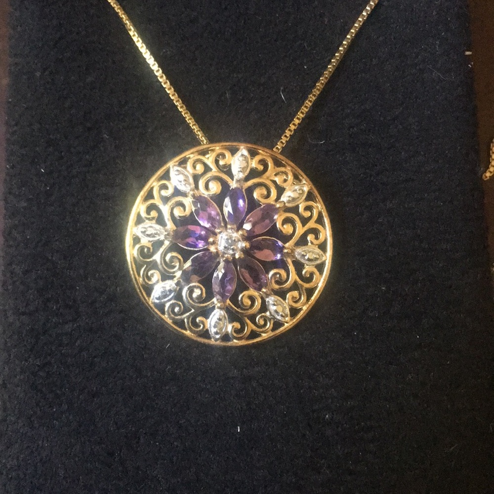 Gold anything diamond necklace